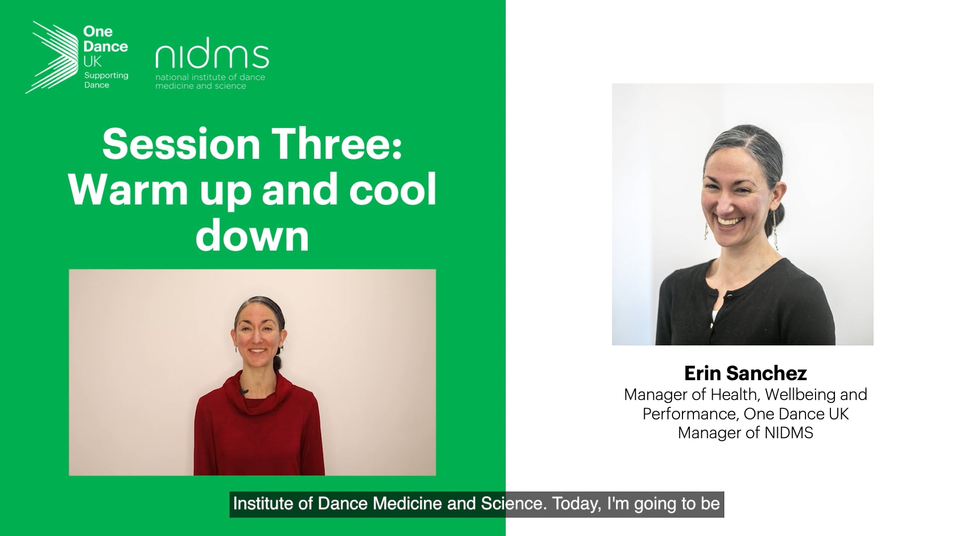 CPD Health and Wellbeing Snippet 3: Warm Up and Cool Down CPD Health and Wellbeing Snippet 3: Warm Up and Cool Down