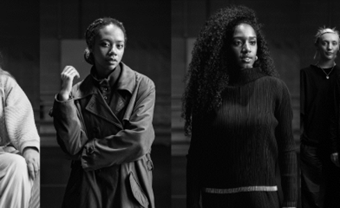 black and white headshots of four Sadlers Wells Young Associates 