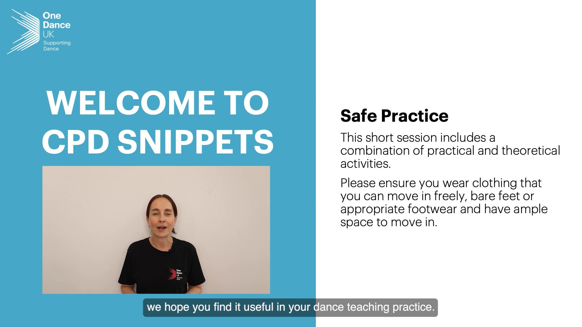 CPD for Dance Teachers Snippet 2: Developing students’ practical skills