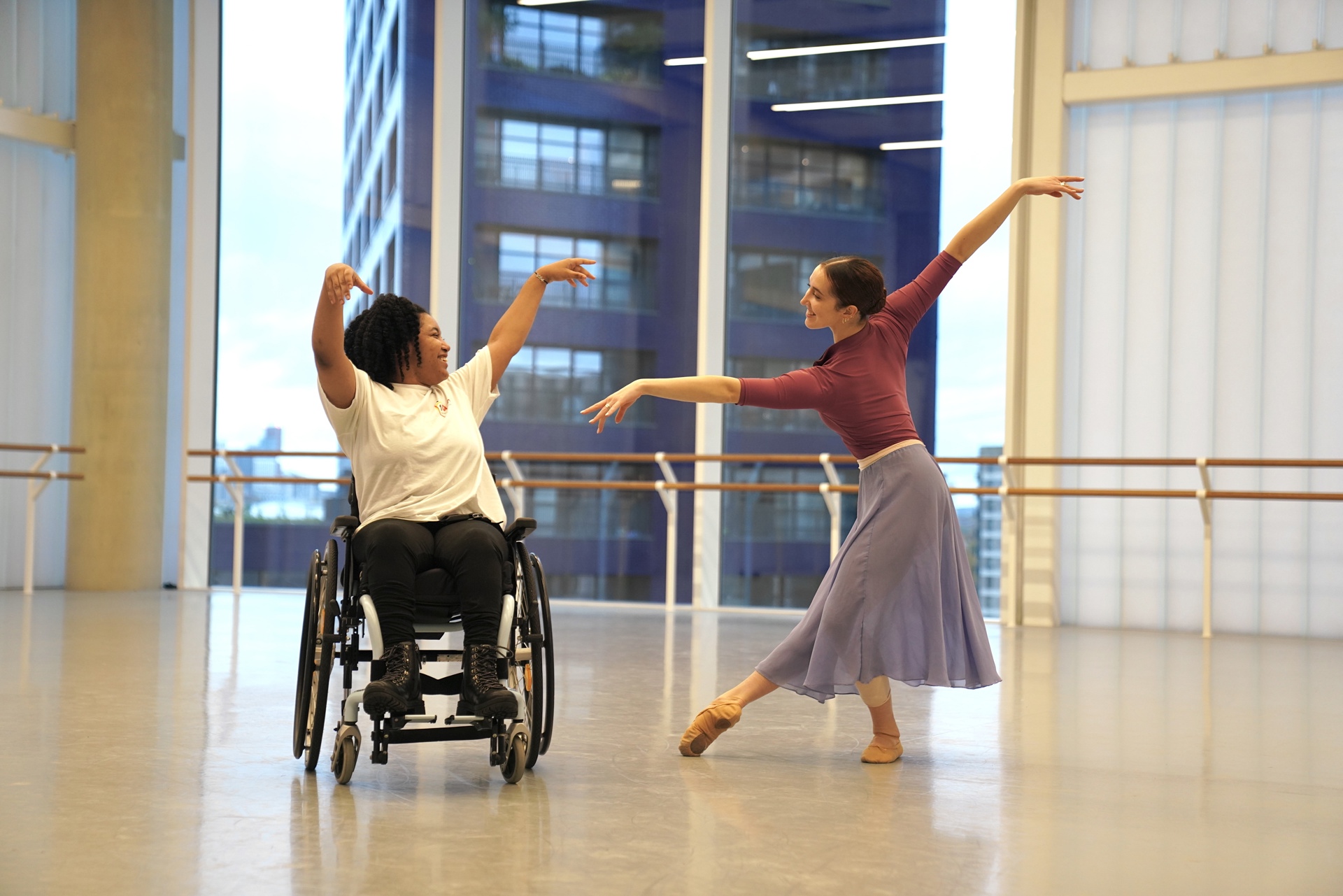 Denecia Allen from icandance (L) and Alice Bellini (R) who will perform together at the Empower in Motion gala from Children Today (c) Isabella Turolla