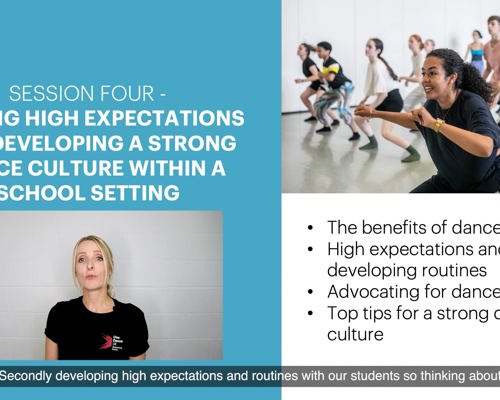 CPD for Dance Teachers Snippet 4: Setting High Expectations and Developing a Strong Dance Culture within a School Setting